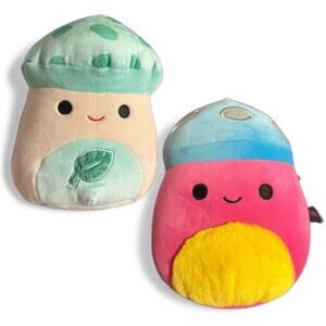 Squishmallows 8" Randall the Mushroom and  Sydney the Teal Mushroom NWT